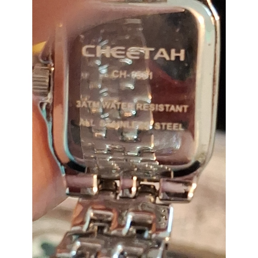 NIB CHEETAH CH-1501 Silvertone,Quartz Mvmnt Womens Watch. Stainless,Adjustable. - Picture 4 of 8